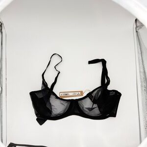 SKIMS Black Sheer Bra